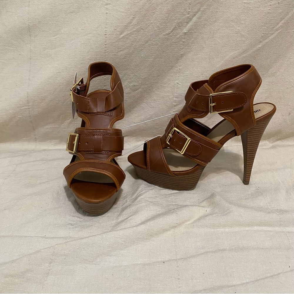 Mossimo Brown Platform Stiletto Sandals